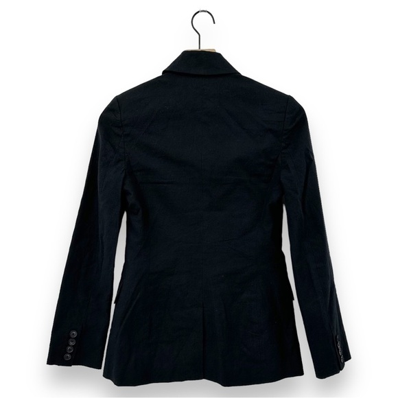 L’AGENCE Scout Cotton-Linen Blazer Solid Black Single Button Lined Size 0 - Picture 10 of 15